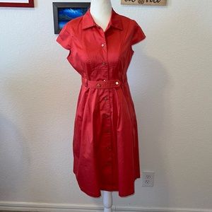 🦊🧡Coral Alfani Shirt Dress